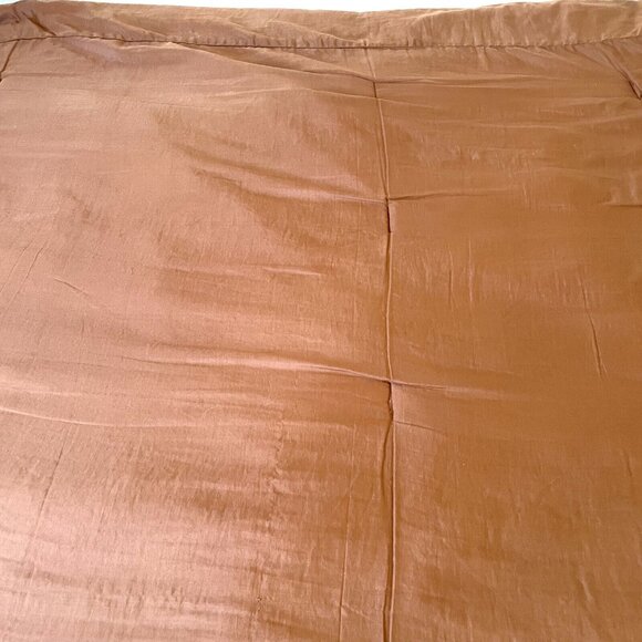 Rare Vintage Queen Wine Burgundy Gold Braid Lily Brown Silk Microsuede Coverlet - Picture 14 of 16